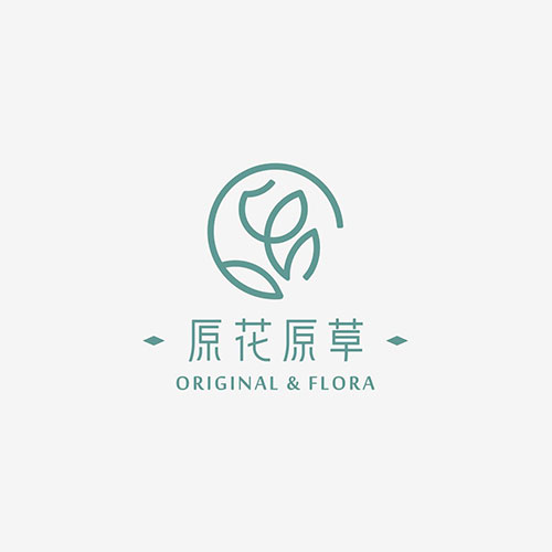 花藝品牌LOGO設計-原花原木花藝LOGO設計